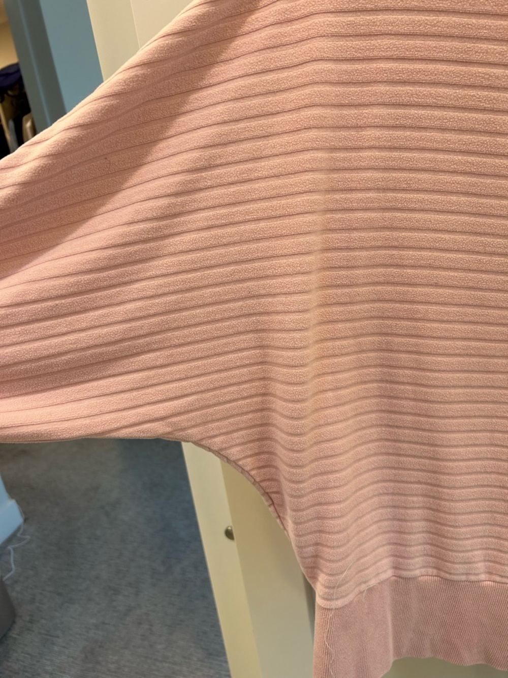 Anthropologie Blush Pink Ribbed Scoop-Neck Sweater size medium - Picture 3 of 4